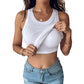Geripptes Tanktop mit BH für Damen