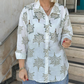 💖Lässiges Hemd mit botanischem Print für Frauen