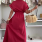 ❤️Lässiges Maxikleid in Uni-Farbe für Frauen