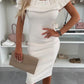 👗Elegantes, schulterfreies, figurformendes Rüschenkleid für Damen – Perfektionieren Sie Ihre Kurven✨