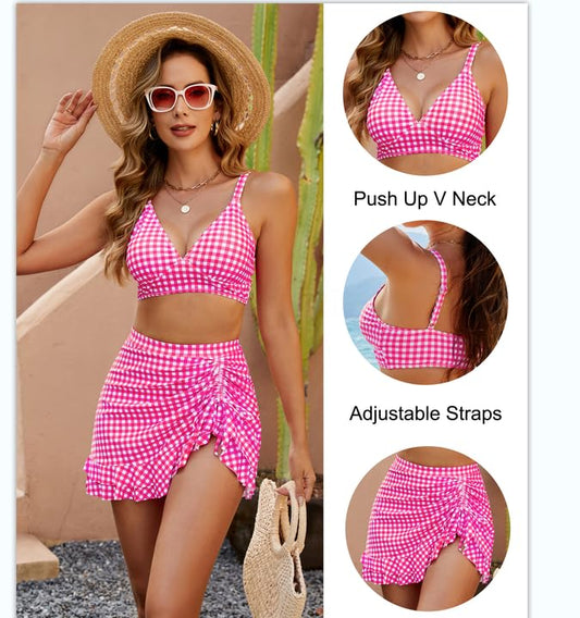 🌸Frühjahr-Sommer-Promotion-Periode! -Dick gestreifter Bikini mit hoher Taille 🌸（49% Rabatt）