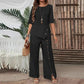 ⏳Begrenzte Zeit 50% Rabatt💥Zweiteiliges Damen-Set aus Top mit asymmetrischem Saum und Hose mit weitem Bein