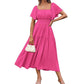 Elegantes Kleid mit fließendem, quadratischem Ausschnitt für Frauen
