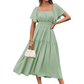 Elegantes Kleid mit fließendem, quadratischem Ausschnitt für Frauen