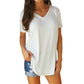 🌟Women's Casual Solid Color V-Neck T-Shirt