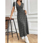 Lässiges Maxikleid mit V-Ausschnitt und Blumenmuster für Damen