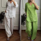 Lässiges, lockeres 2-teiliges Set mit schicker Knopfverzierung für Damen