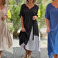 Kurzarmkleid aus Baumwollleinen mit lockerer Passform