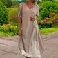 Kurzarmkleid aus Baumwollleinen mit lockerer Passform