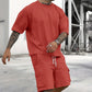 👕 51% RABATT! 🔥 Set aus Freizeit-T-Shirt mit Kurzen Ärmeln & Shorts für Herren – Bequemer Schnitt, Leichter Stoff & Perfekt Für Warme Tage ☀️