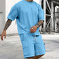 👕 51% RABATT! 🔥 Set aus Freizeit-T-Shirt mit Kurzen Ärmeln & Shorts für Herren – Bequemer Schnitt, Leichter Stoff & Perfekt Für Warme Tage ☀️