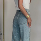 🔥Jeans mit Strassbesatz und geradem Bein