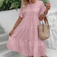 Damenkleid mit Rundhalsausschnitt, Blumenmuster und Cut-Outs