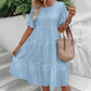 Damenkleid mit Rundhalsausschnitt, Blumenmuster und Cut-Outs