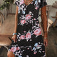 Women’s Elegant Floral Print V-Neck Long Dress