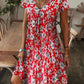 Women’s Elegant Floral Print V-Neck Long Dress