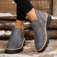 🥾 Promo 50 % – Damenschuhe trendig und komfortabel, runde Spitze mit Zip 🌟
