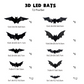🔥🎁 2+1 GRATIS!!🥳 💞 50K+ VERKAUFT! ⚡🦇Gruselige 3D-Fledermaus LED-Wandleuchte, Halloween-Dekor für Innen und Außen👻
