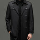 Mittellanger Trenchcoat für Herren mit herausnehmbarem Innenfutter