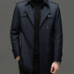 Mittellanger Trenchcoat für Herren mit herausnehmbarem Innenfutter