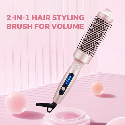💇‍♀️🔥 32mm Ionen-Heizbürste – Locken & Volumen in 5min, glättet & stylt ohne Schäden ✨💨