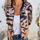 Damen-Bomberjacke mit Zebra-Print und Reißverschluss für den Herbst