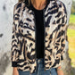 Damen-Bomberjacke mit Zebra-Print und Reißverschluss für den Herbst