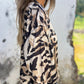 Damen-Bomberjacke mit Zebra-Print und Reißverschluss für den Herbst