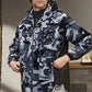 Herren-Kapuzenjacke mit Camouflage-Muster und mehreren Taschen