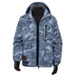 Herren-Kapuzenjacke mit Camouflage-Muster und mehreren Taschen