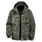 Herren-Kapuzenjacke mit Camouflage-Muster und mehreren Taschen