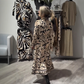 Anmutiges Langarmkleid mit Blumenmuster