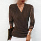 🔥Black Friday Mega-Ausverkauf  Hot Sale Offers-Women's Sparkle Crossover V-Neck Long Sleeve Top