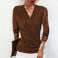 🔥Black Friday Mega-Ausverkauf  Hot Sale Offers-Women's Sparkle Crossover V-Neck Long Sleeve Top