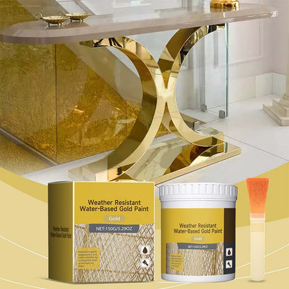 Wasserbasierte, wetterbeständige Goldfarbe