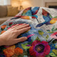 Kuschelige und weiche Flanelldecke mit Blumenmuster