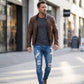 👖 60% RABATT! 🔥 Skinny Jeans Herren Used-Look – Schmale Passform, Atmungsaktive Baumwolle & Trendy Risse für Einen Coolen Style 💙