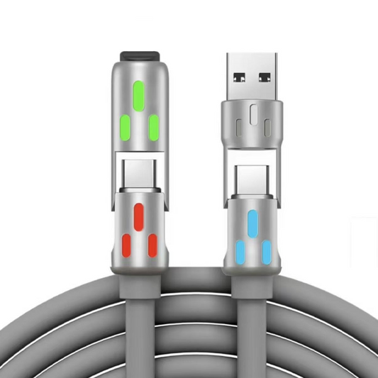 ⏰【Nur für kurze Zeit: 50 % sparen!】✨Universelles 4-in-1-RGB-Schnellladekabel – Komplett verbessert