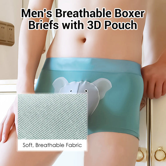 Atmungsaktive Herren-Boxershorts mit 3D-Beutel