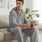 📢📢60 % Rabatt!! ⏰Herren Kapuze Casual Loose Top & Hose 2-teiliges Set