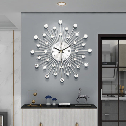 ✨🕰️ 58 % Rabatt ⚡ Kreative Wanduhr mit Strasssteinen – Leise, minimalistischer Luxus für Wohnzimmer, Esszimmer und Eingangsbereich! 💎🏡