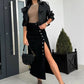Stilvoller Denim-Bodycon-Rock mit Knopfleiste und Schlitz