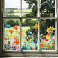 ✨LETZTER TAG VERKAUF 50 % RABATT!💐Bunter Blumenstrauß-Fensteraufkleber🖼️