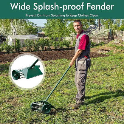🌿 T-Griff Gartenhacke / Belüfter – Robuster Eisen-Unkrautstecher für Rasen & Beet – Ergonomischer Handvertikutierer mit rutschfestem Griff