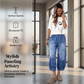 👖 Damen Jeans mit elastischem Bund – Locker geschnittene Cropped-Jeans