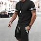 2-teiliges Set aus gestreiftem T-Shirt und Shorts für Herren📦Kostenloser Versand🔥