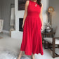 Elegantes Damen-Maxikleid mit U-Boot-Ausschnitt👗