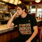 🌞Frühlingserwachen: 50% Rabatt!🐵„Punch“ Monchichi/Grafik T-Shirt – Für alle, die sich mal allein fühlen | Übergroß & weich