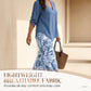 💥 HALBPREIS DEAL 👗 Damen Zweiteiler – elegante V-Neck Bluse + weite Print-Hose 🔥 Perfekt für Sommer & Alltag ☀️
