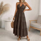 🌴 NUR FÜR BEGRENZTE ZEIT: 50 % RABATT! 👗 Maxikleid für Damen mit Neckholder und rückenfreiem Ausschnitt – gestuft, fließend, im Resort-Stil 🌺